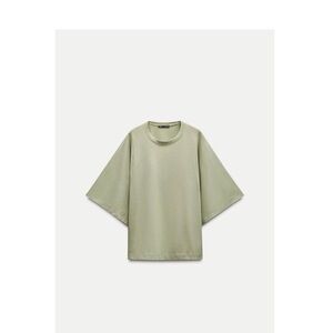 ZARA Kimono sleeves Green Oversized T-Shirt